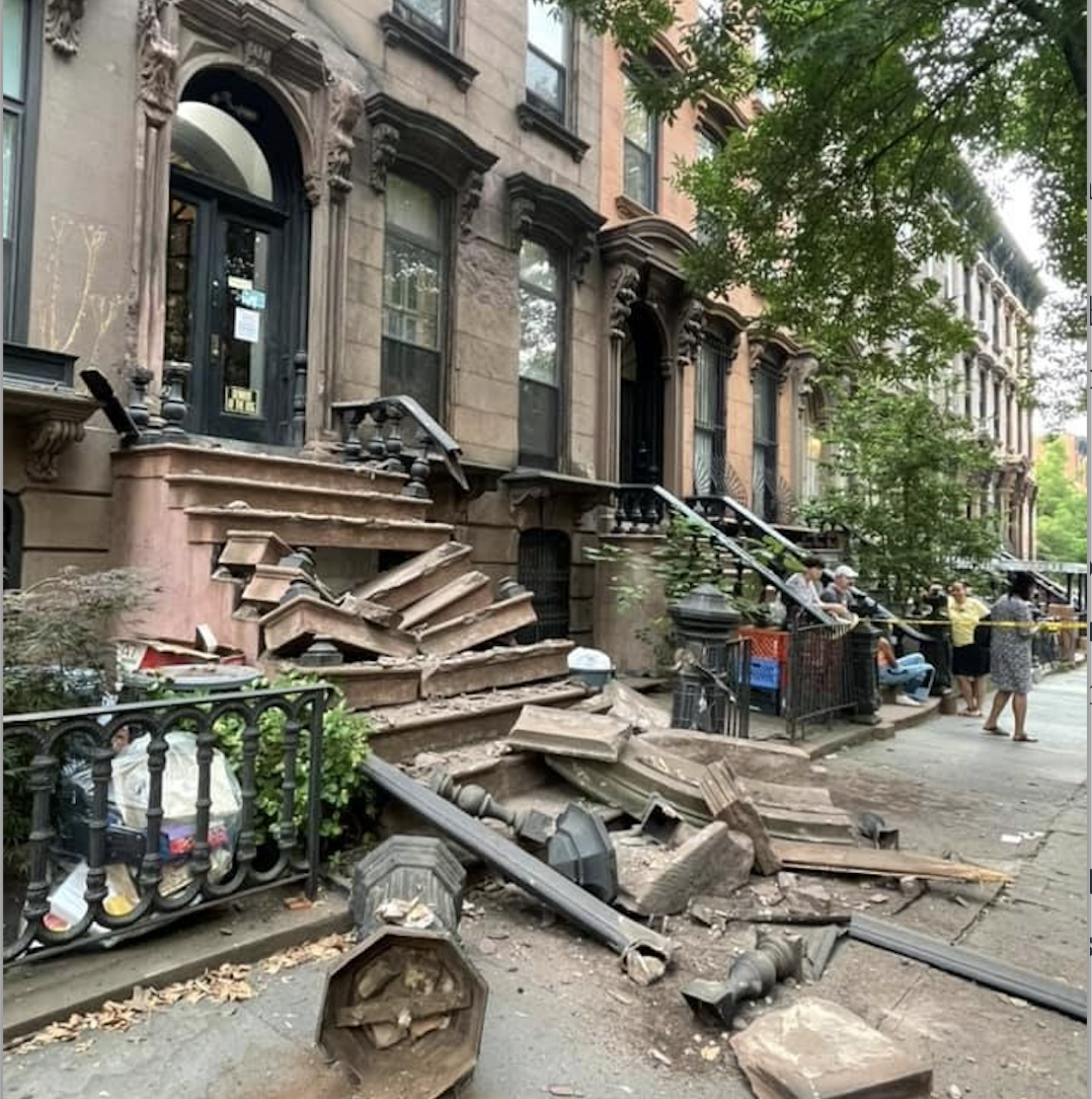 Prospect Heights Brownstone Evacuated After Facade Partially Collapses