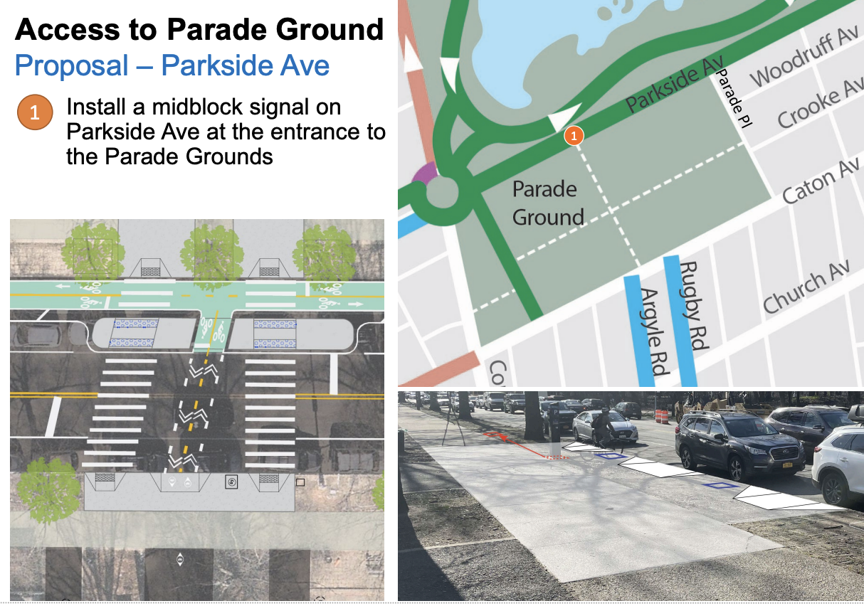 New Crosswalks By The Parade Ground