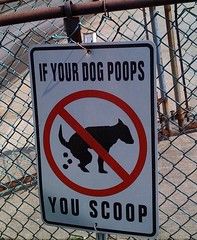 poop you scoop sign