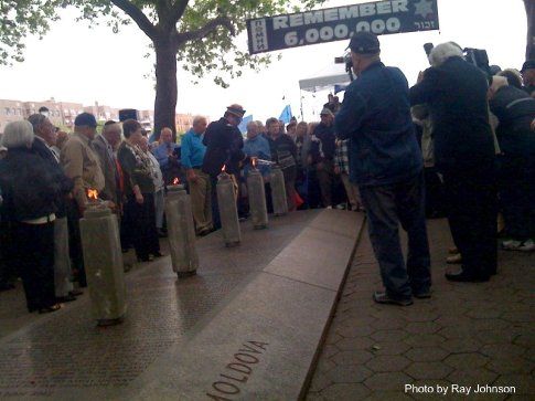 holocaust memorial last candle lit