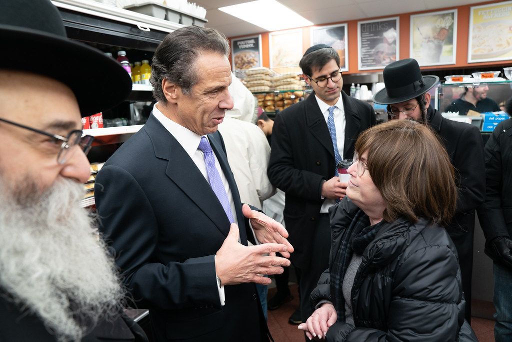 Governor Cuomo Visits Orthodox Jewish Neighborhood in Williamsburg