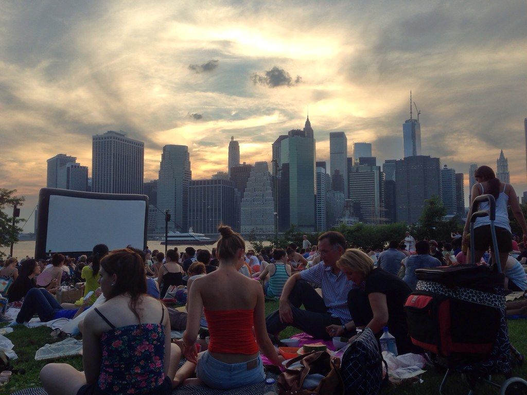 Brooklyn Bridge Park movie night.