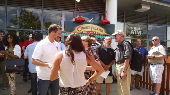 Ribbon cutting coney island brewery