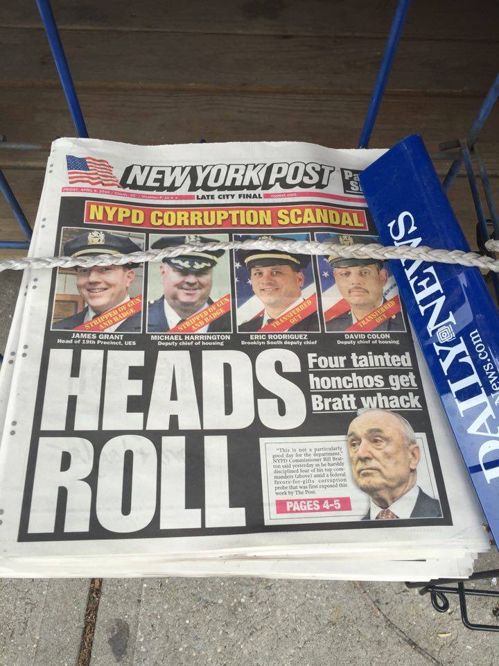 NYPD probe into Brooklyn South cops makes headlines. (Photo: Liena Zagare)