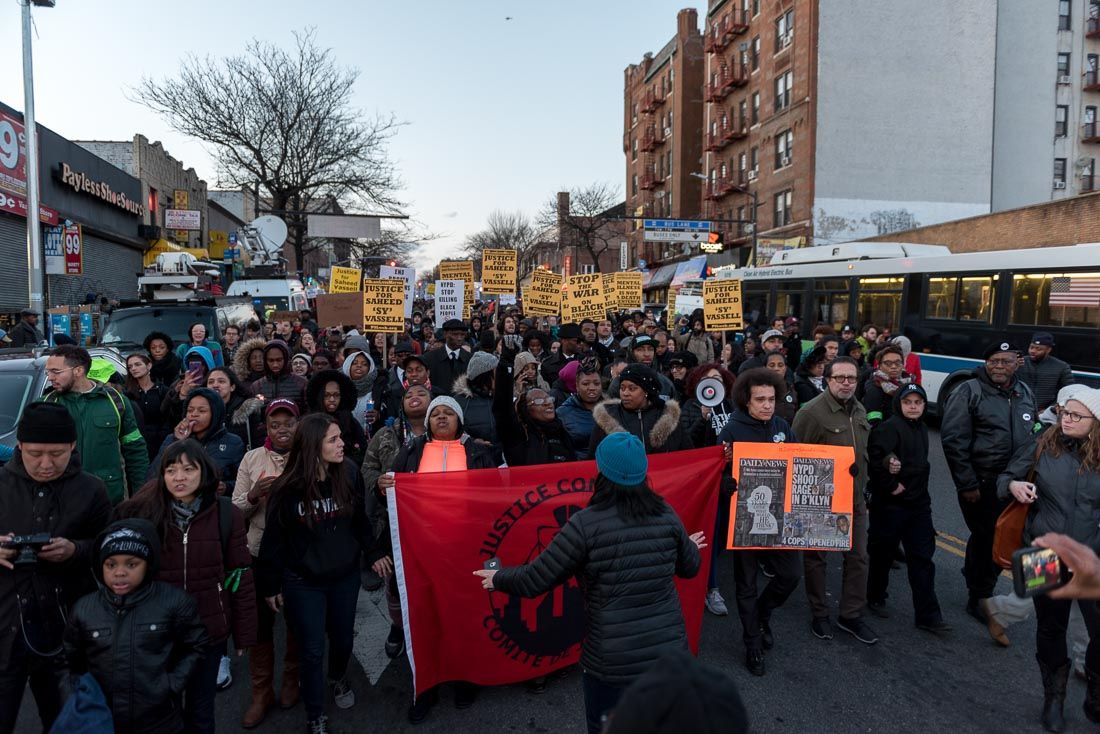 Protestors Take to the Streets in Crown Heights After Rally for Slain Saheed Vassell