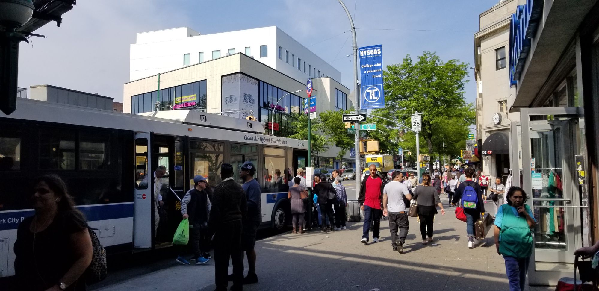 Two alternatives for the select bus route along Kings Highway