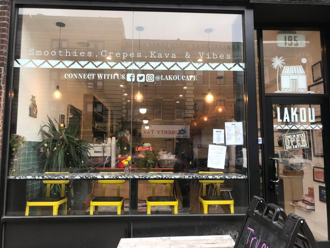 Lakou Cafe at 195 Utica Avenue. The pastry and coffee shop is adding cocktails to the menu in 2019. (Photo: Kadia Goba/Bklyner)