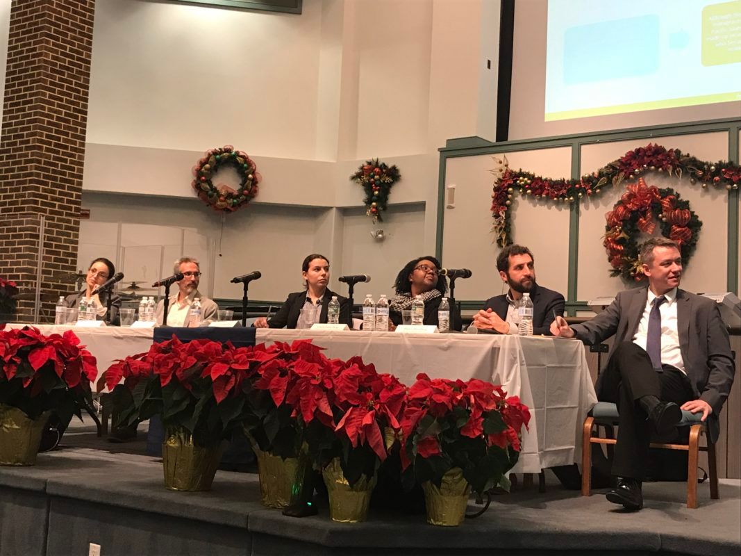 The public charge panel at Lenox Road Baptist Church. (Photo: Kadia Goba/Bklyner)