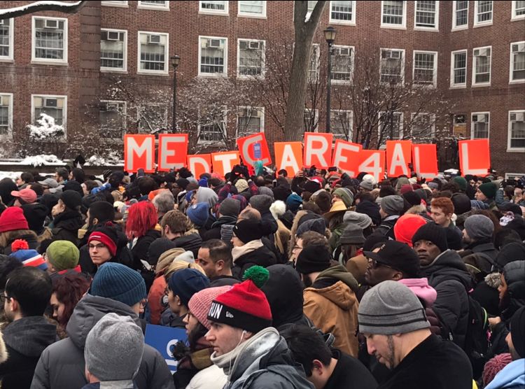 Bernie Sanders rally at Brooklyn College in Midwood. (Photo: Kadia Goba/Bklyner)