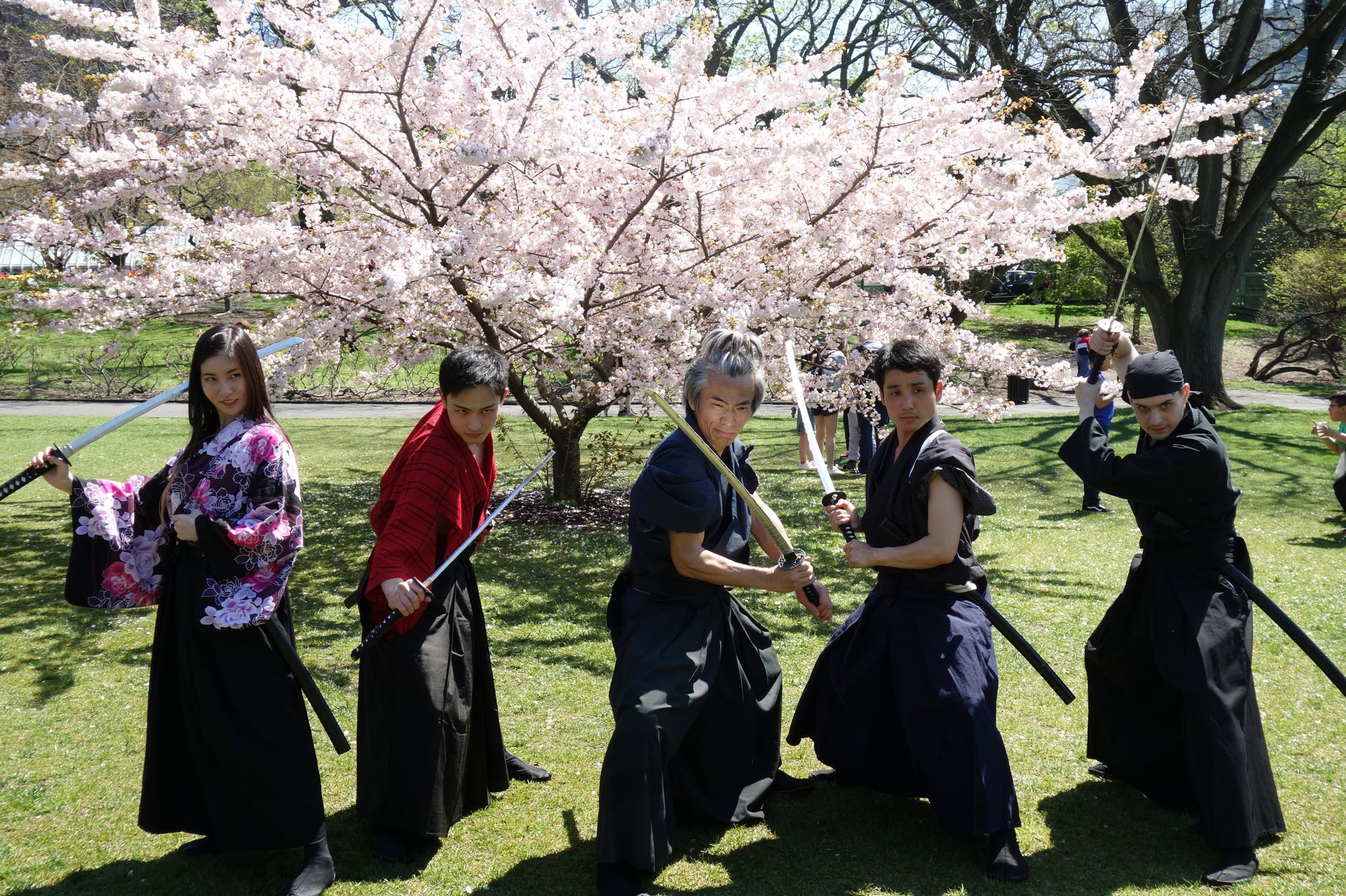 Samurai Sword Soul perform at the 2019 Cherry Blossom Festival at Brooklyn Botanic Garden (Photo Kadia Goba/Bklyner)