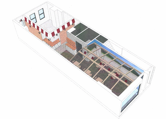 Interior of Izzy's Fried Chicken at 262 Kingston Avenue (Renderings: Input Creative Studio)