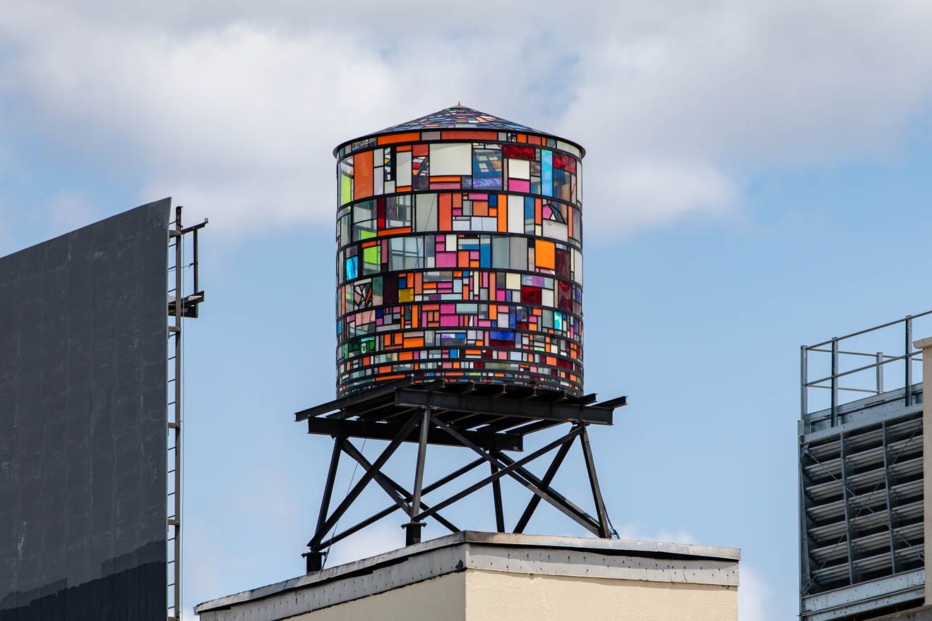 Meet The Artist Behind Brooklyn's Kaleidoscopic Water Towers - Bklyner