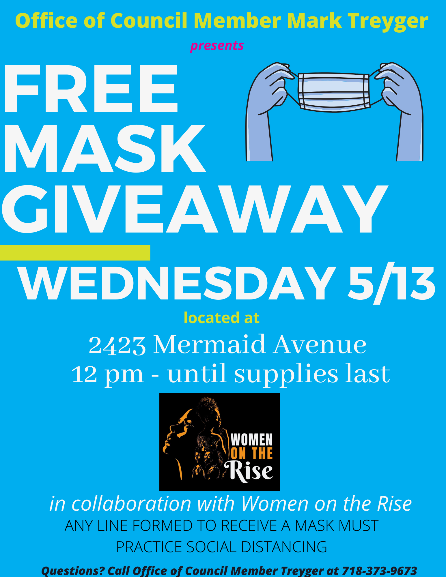 Free Mask Giveaways in Coney Island Tuesday & Wednesday