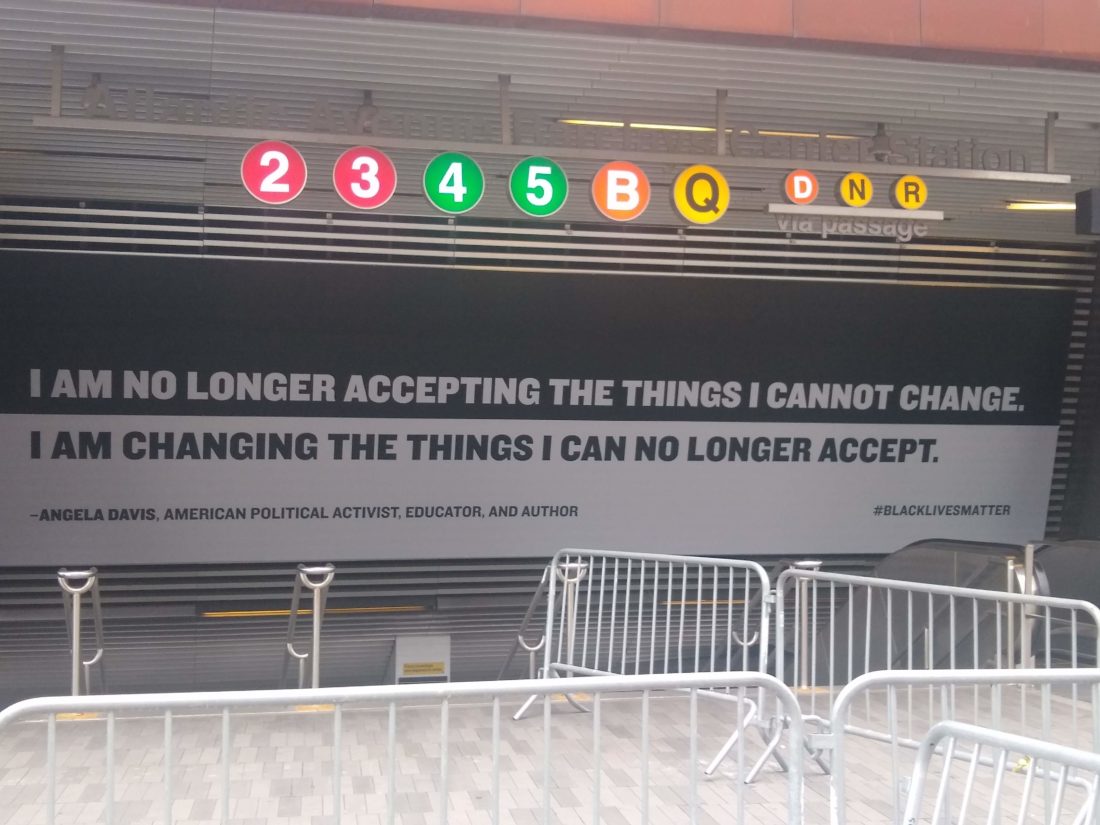 How an Angela Davis Quote Wound Up at the Barclays Center Subway Entrance