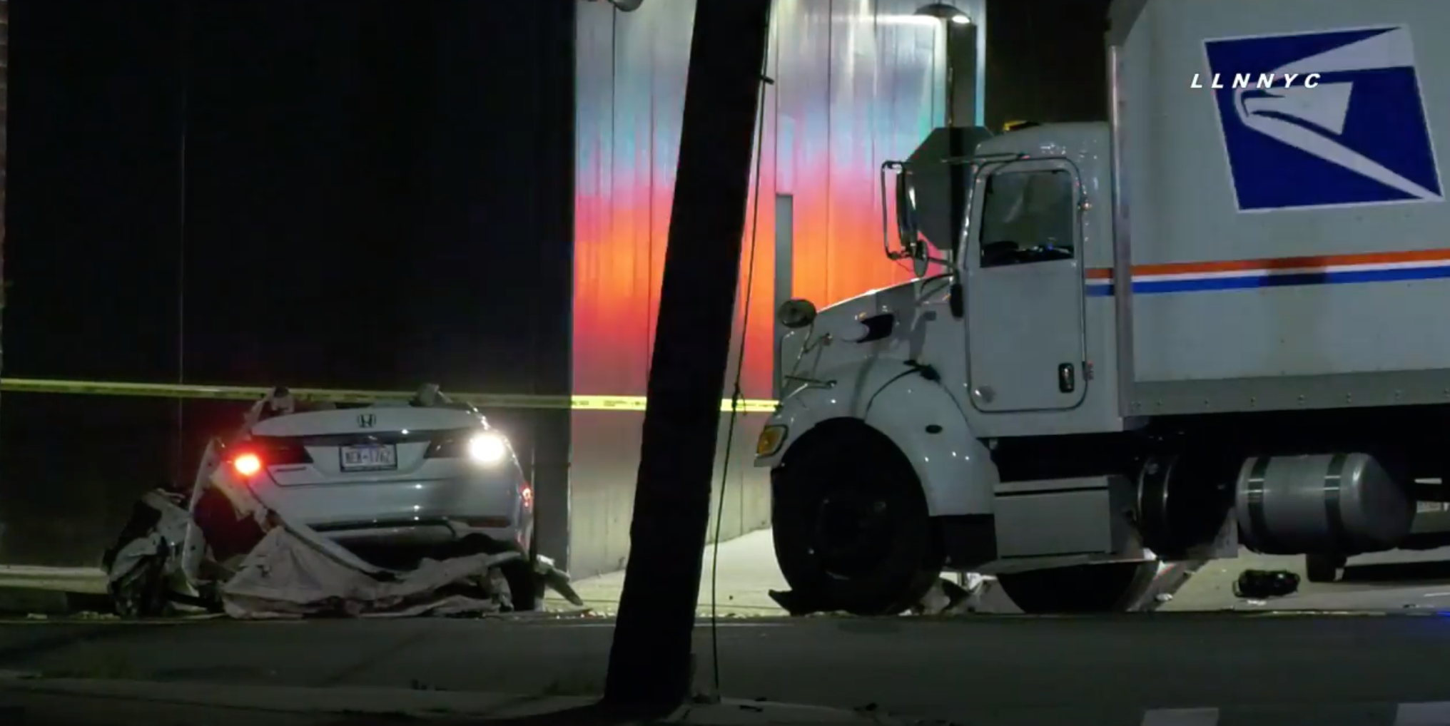 Woman Dead After Crashing Car Into USPS Truck In East NY