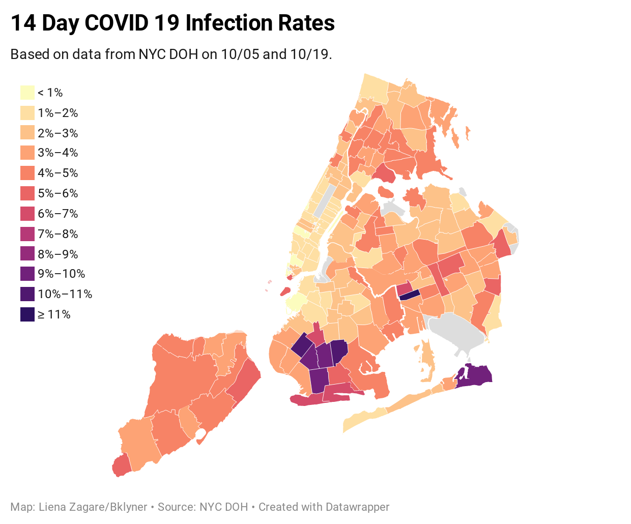 Brooklyn Covid 19 Cluster Infection Rates By Zip Code Don T Look So Great Bklyner