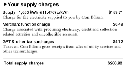 edison 5 dollar min. charge