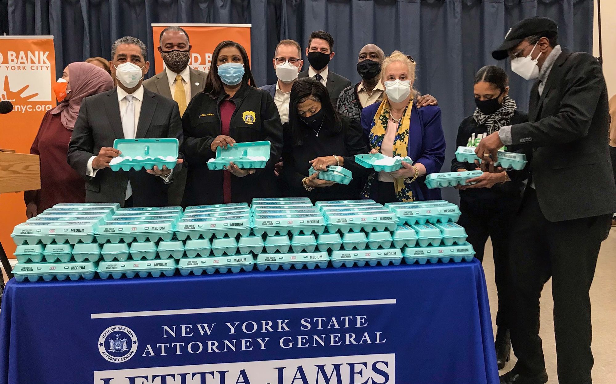 AG James Delivers 1.2 Million Eggs to State Food Banks in Price-Gouging Settlement