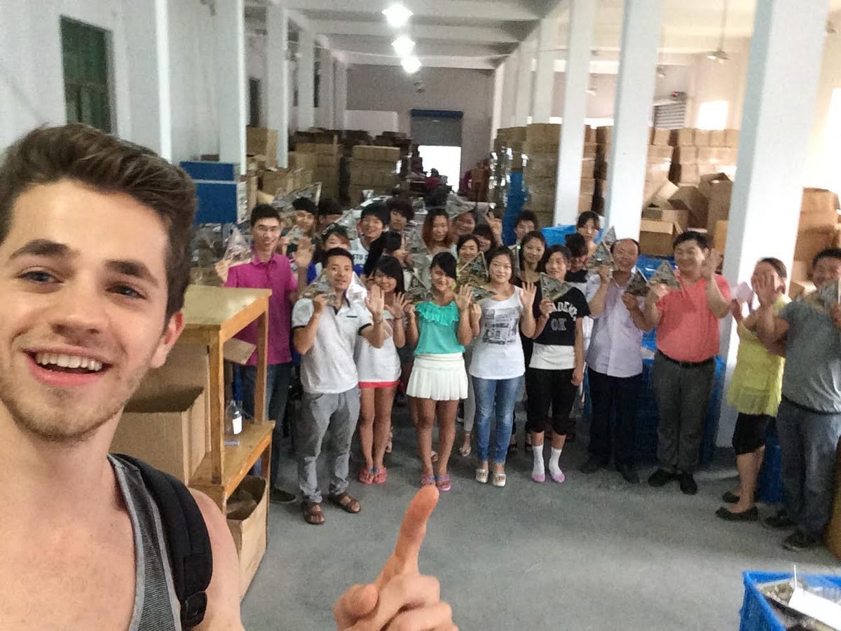 Alex Shlaferman China factory selfie