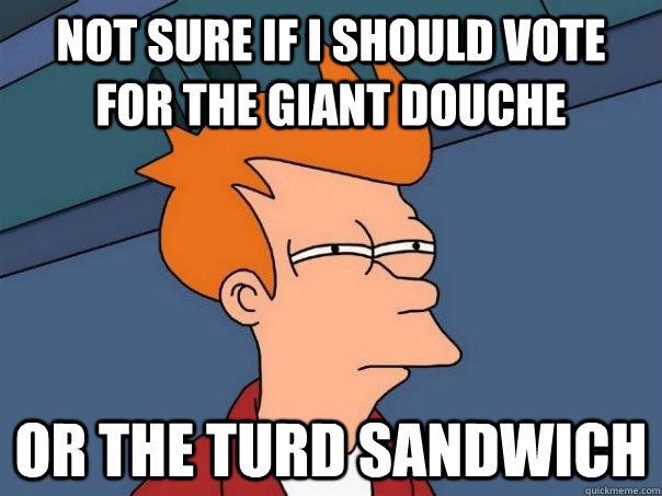 hardop verdamping sieraden Advance's Endorsement Of Grimm Shows We're In The Real Life Version Of  South Park's Giant Douche Vs. Turd Sandwich Race - Bklyner