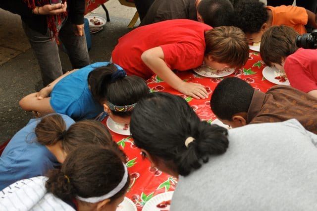 Stuff Your Face At The Cortelyou Greenmarket Strawberry Shortcake Eating Contest