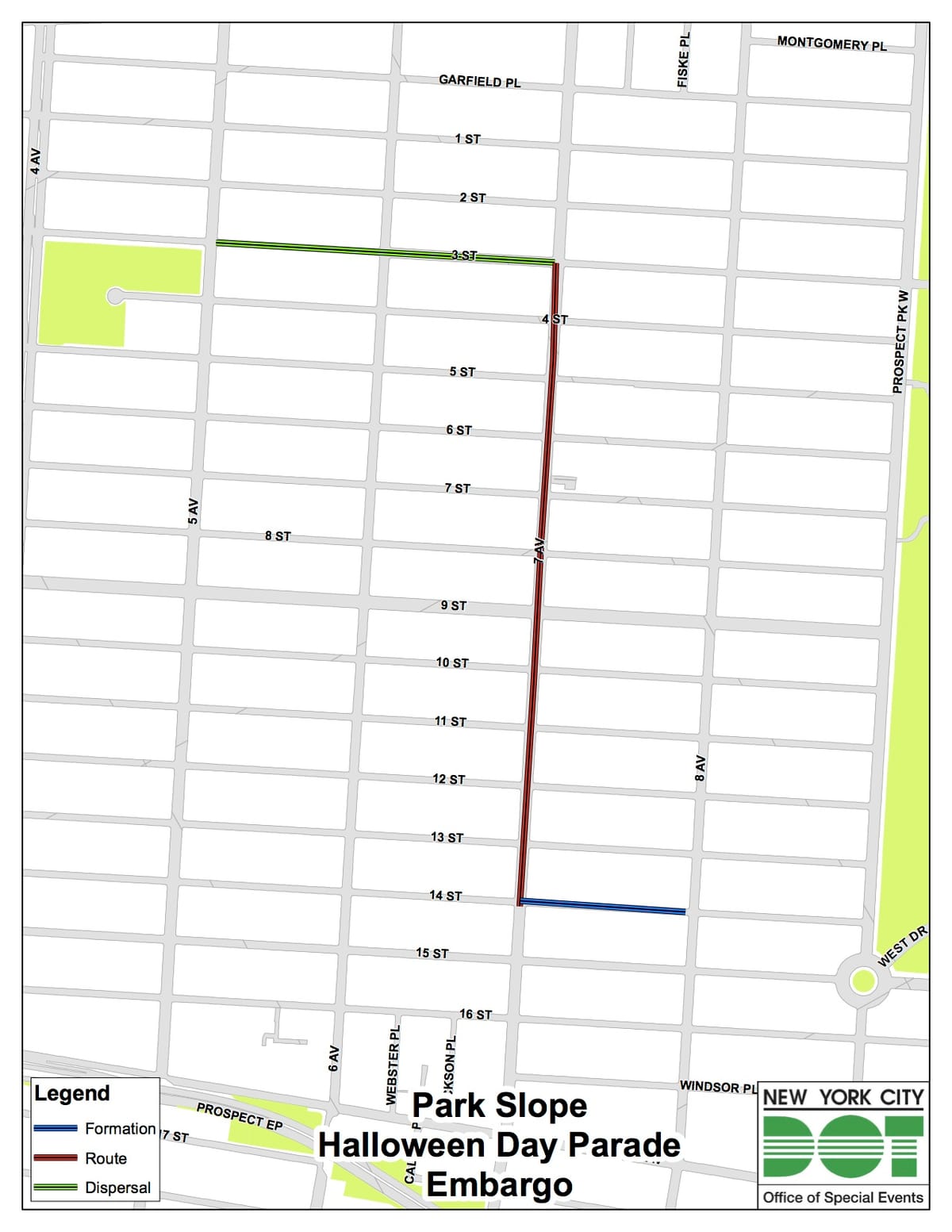 Road Closures For Park Slope Halloween Parade