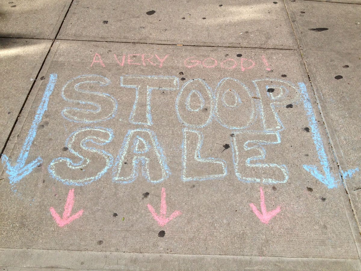 Open Thread: Tell Us About Your Stoop Sale This Weekend!