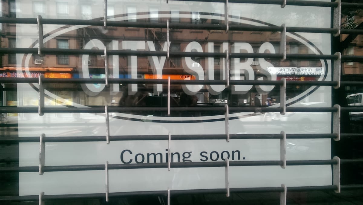 City Subs Moving Into Nuteria Spot On 5th Avenue?