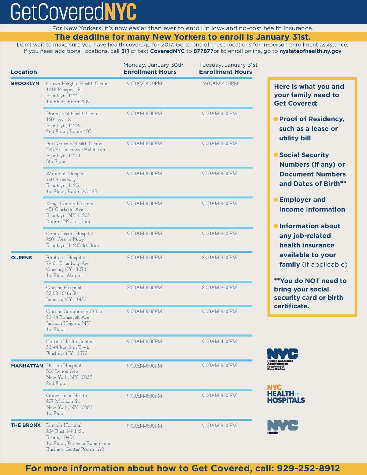 Deadline To Enroll In Health Insurance: Tuesday, January 31