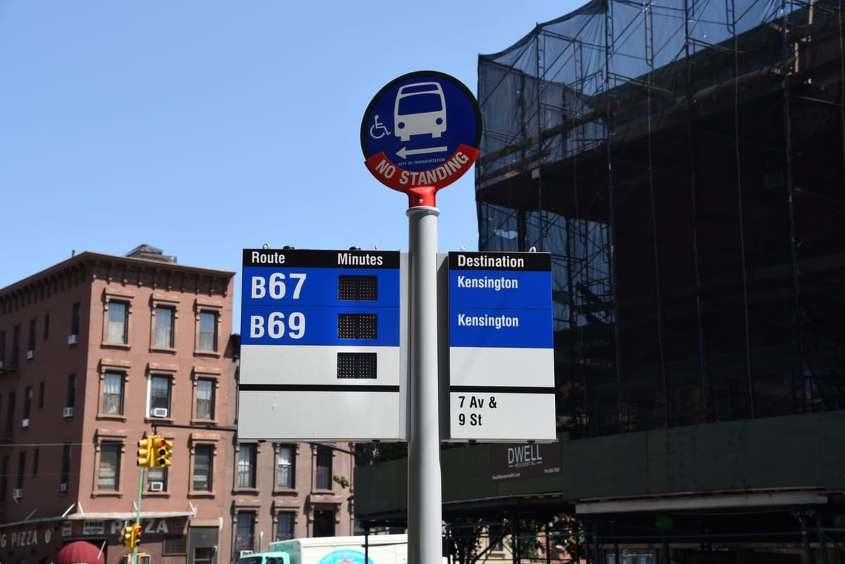 Bus Time Clocks Arrive at Brooklyn Bus Stops