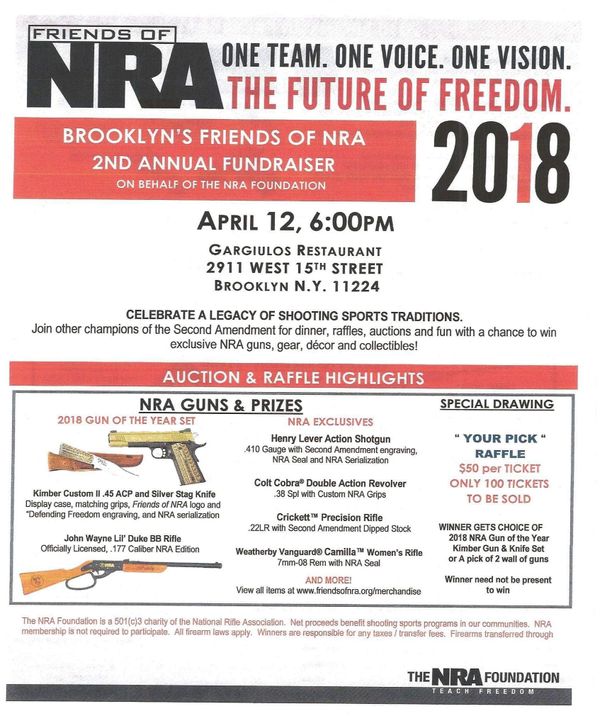 NRA To Hold A Fundraiser At Gargiulo’s in Coney Island