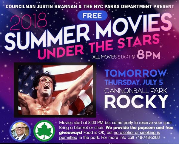 See “Rocky” Under the Stars in Bay Ridge Tonight
