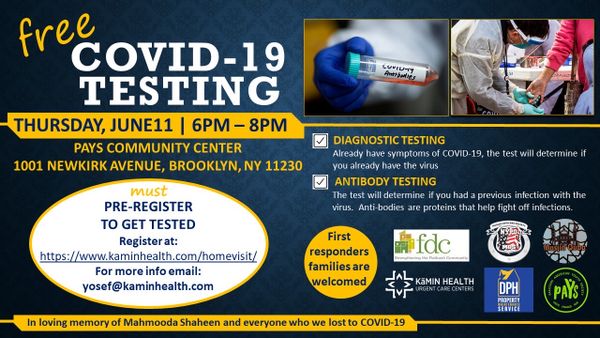 Free COVID-19 Diagnostic & Antibody Testing On Newkirk Avenue Tonight