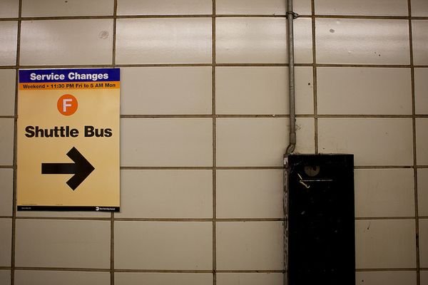 F & G Trains Replaced by Shuttle Buses This Weekend