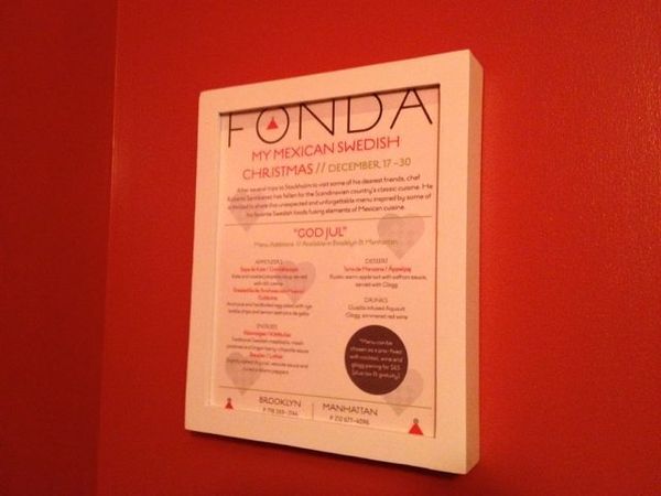 Fonda Gets Creative with Holiday Menu