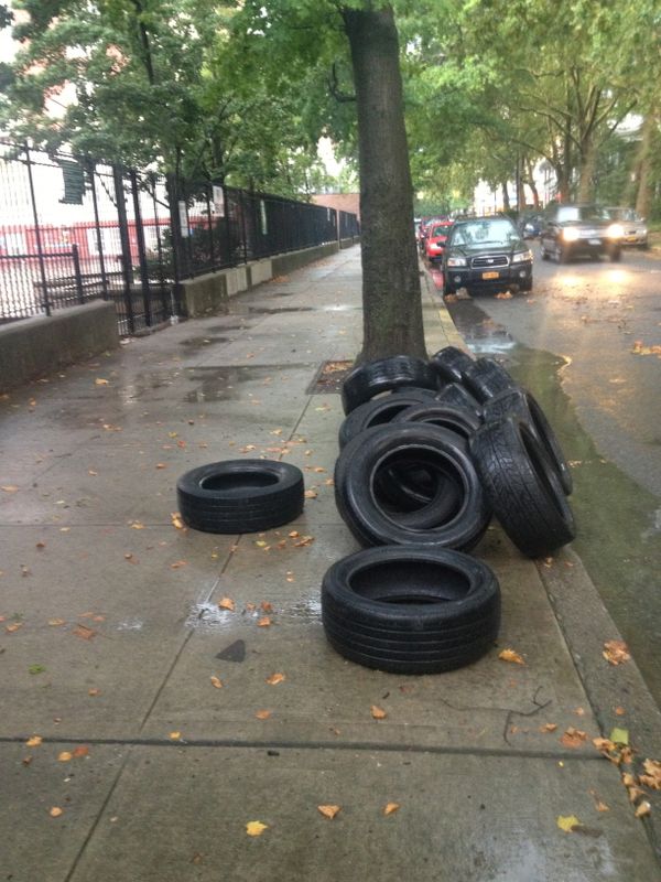 Tires Left On Argyle & What To Do About Illegal Dumping