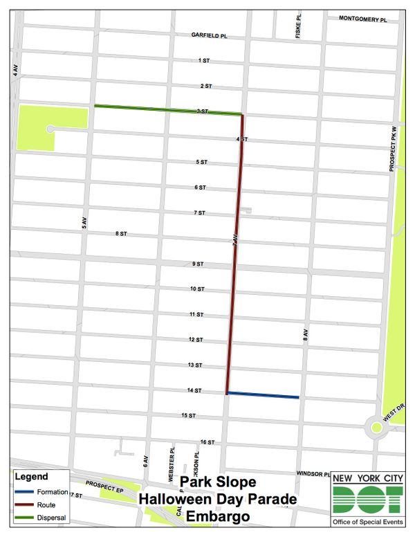 Road Closures For Park Slope Halloween Parade
