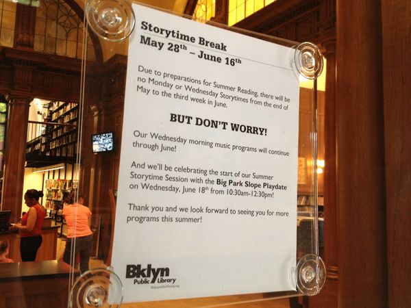 Park Slope Library Storytime On Hiatus Through Mid-June