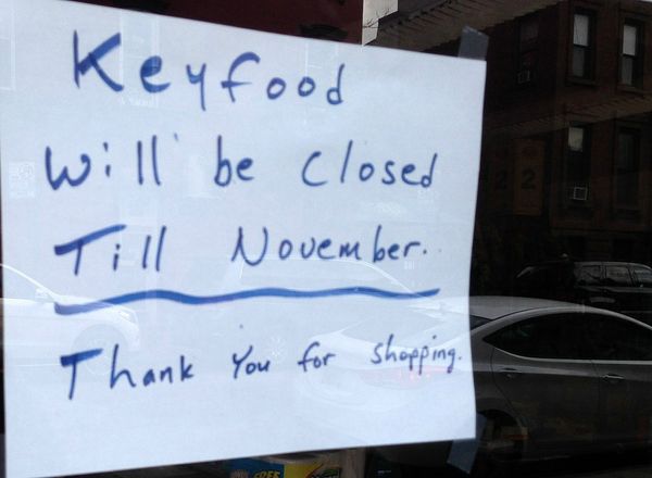 Key Food Closed Until November