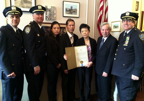 Slain Detective Liu Honored By Assemblyman Peter Abbate