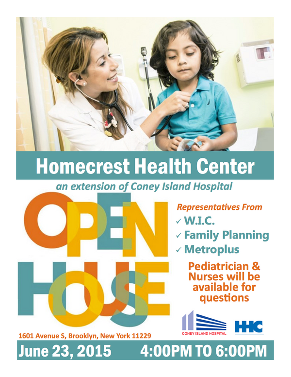Open House At Homecrest Health Center On Tuesday, June 23 (Sponsored)