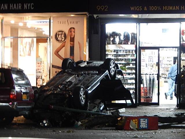 UPDATED: Driver Arrested After Flipping Car On Flatbush And Killing One Pedestrian