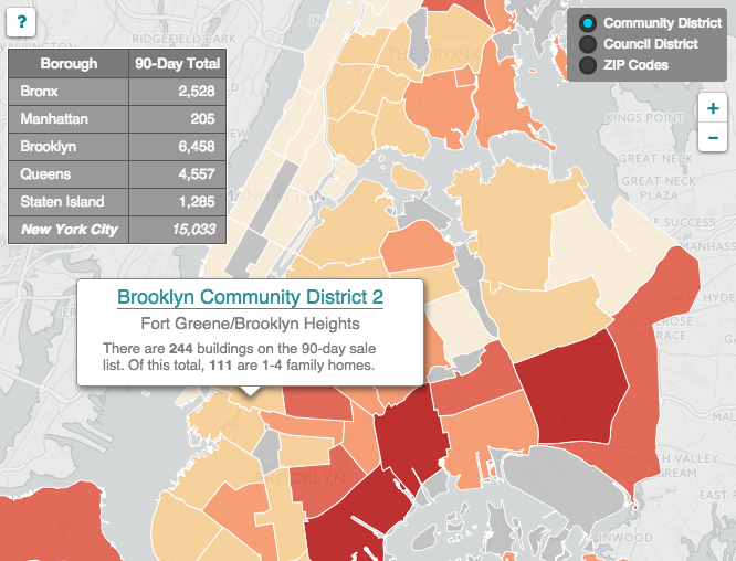 City Releases Tax Lien Map Showing Hundreds Of Local Homes Might Be Sold