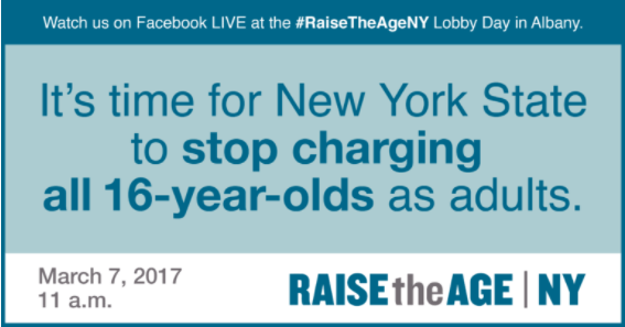 Raise The Age Lobby In Albany Tomorrow