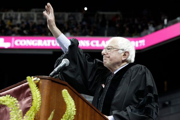 Bernie’s Back In Brooklyn; Speaks at Brooklyn College Commencement
