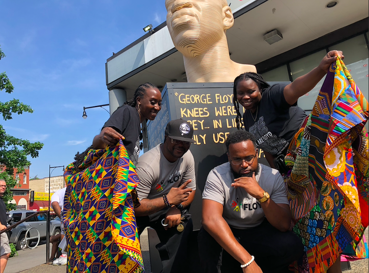 Traveling George Floyd Statue Unveiled to Celebrate Juneteenth on Flatbush Avenue