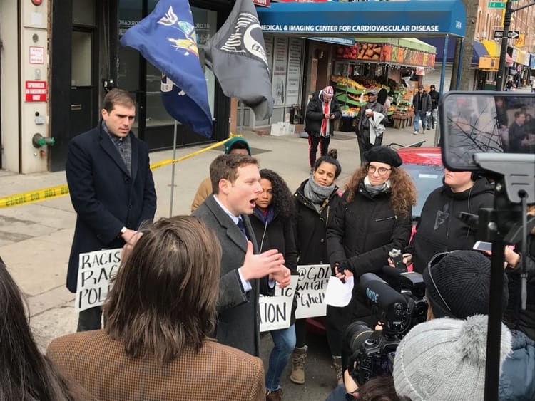 Progressive Groups Protest State Senator’s Drug Comments in Bay Ridge