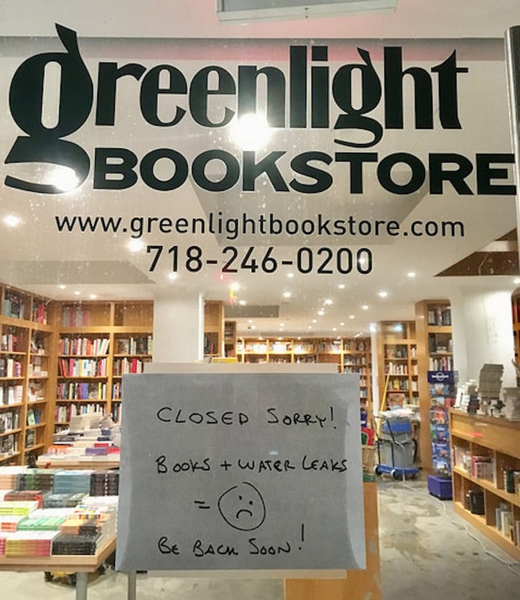 P-LG Greenlight Bookstore Floods After Pipe Bursts