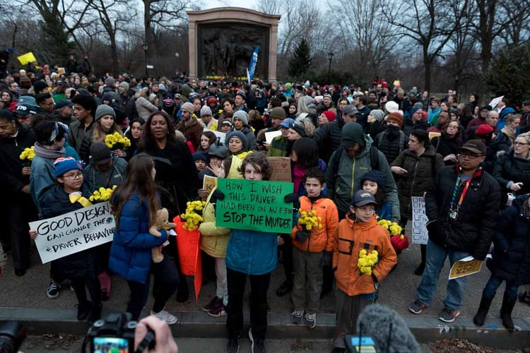 Borough President Joins March To Honor Children Killed By Drivers In NYC