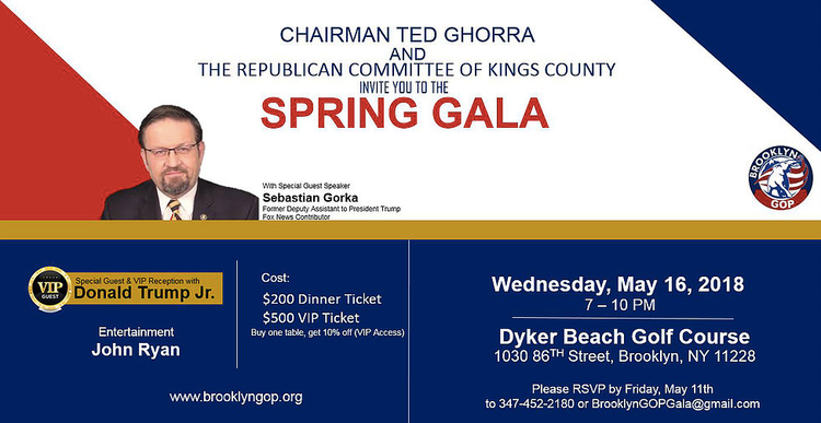 Gorka and Trump Jr. To Headline Republican Fundraiser at Dyker Beach Golf Course